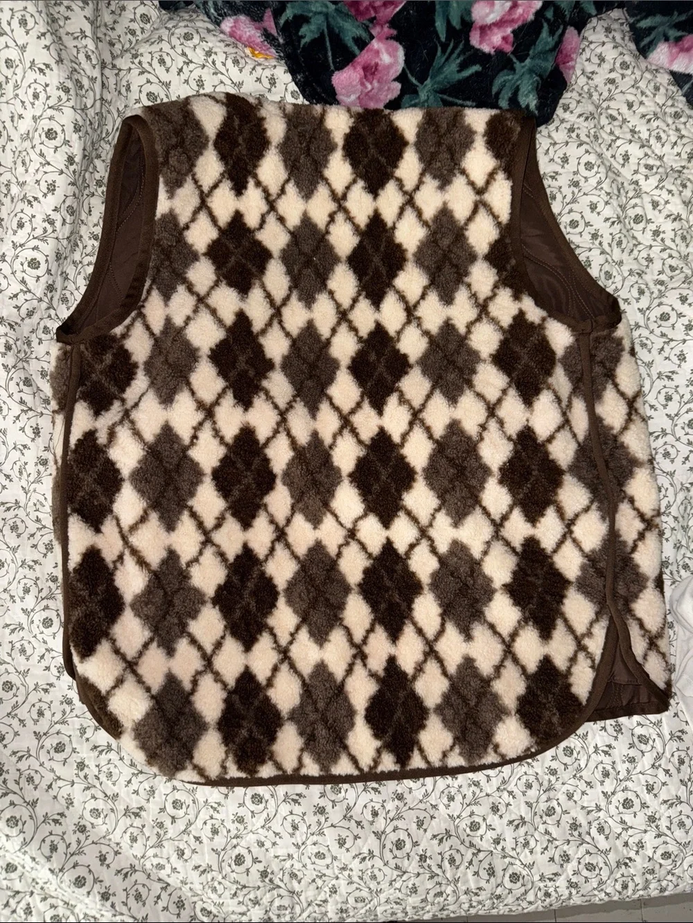 Blank NYC brown argyle vest